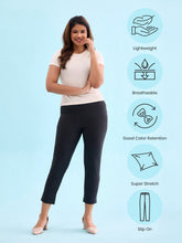 Load image into Gallery viewer, Go Colors Black Roma Stripes Formal Pant
