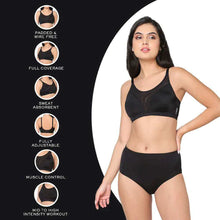 Load image into Gallery viewer, Wacoal Asean Sports Padded Non-Wired Full Coverage Full Support High Intensity Sports Bra - Black WR15130IN
