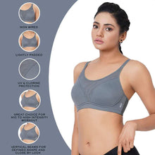 Load image into Gallery viewer, Wacoal Asean Sports Padded Non-Wired Full Coverage Full Support High Intensity Sports Bra - Grey WR15130IN
