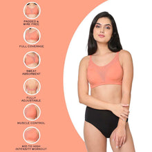 Load image into Gallery viewer, Wacoal Asean Sports Padded Non-Wired Full Coverage Full Support High Intensity Sports Bra - Orange WR15130IN
