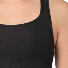 Load image into Gallery viewer, Wacoal Sports Lover Padded Non-wired Racer Back Medium Intensity Full coverage Sports Bra - Black WR3447
