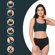 Load image into Gallery viewer, Wacoal Sports Lover Padded Non-wired Racer Back Medium Intensity Full coverage Sports Bra - Green WR3447
