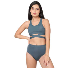 Load image into Gallery viewer, Wacoal Sports Lover Padded Non-wired Strappy Medium Intensity Full coverage Sports Bra - Blue WR3449
