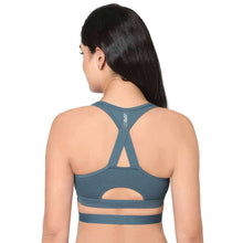 Load image into Gallery viewer, Wacoal Sports Lover Padded Non-wired Strappy Medium Intensity Full coverage Sports Bra - Blue WR3449
