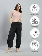 Load image into Gallery viewer, Go Colors Black Parachute Pants
