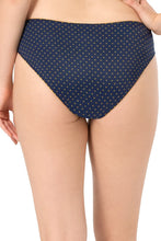 Load image into Gallery viewer, Amante Delicate Dots Bikini Panty - Midnght_Inca Blue Pr 22801
