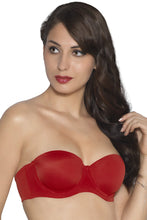 Load image into Gallery viewer, Amante Strapless Padded Wired Multiway Tube Bra - Festive Red 10801
