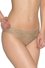 Load image into Gallery viewer, Amante Floral Romance Lace Bikini Panty - Sesame 10305
