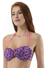 Load image into Gallery viewer, Amante Halter Neck Twisted Swim Bandeau - Tribal Pr 17604
