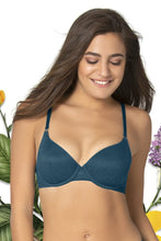 Load image into Gallery viewer, Amante Invisi Lace Padded Wired Full Cover T-Shirt Bra - Moss Green 70401
