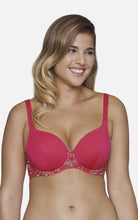 Load image into Gallery viewer, Amante Ultimo Tropical Blossom Padded Wired T-Shirt Bra - Cranberry
