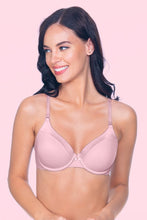 Load image into Gallery viewer, Amante Satin Edge Padded Wired  Bra - Dawn Light Pink 10115
