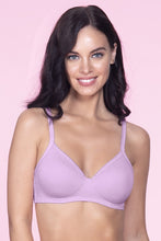Load image into Gallery viewer, Amante Cotton Casuals Padded Non-Wired Printed T-Shirt Bra - Soft Lilac 10202
