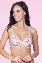 Load image into Gallery viewer, Amante Cotton Casuals Padded Non-Wired Printed T-Shirt Bra - Winsome Orchid Pr 10202
