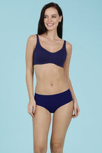 Load image into Gallery viewer, Amante Cool Contour Non-Padded Non-Wired Bra with Aloe Finish - Blue Jewel 10421

