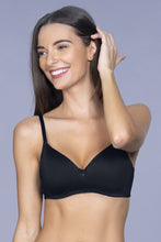 Load image into Gallery viewer, Amante Smooth Charm Padded Non-Wired T-Shirt Bra - Black 10606
