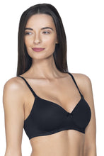 Load image into Gallery viewer, Amante Smooth Charm Padded Non-Wired T-Shirt Bra - Black 10606
