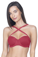 Load image into Gallery viewer, Amante Multiway Padded Wired Bra - Festive Red 10808
