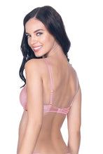 Load image into Gallery viewer, Amante Sheer Stripes Padded Wired T-Shirt Bra - Dawn Pink 14804

