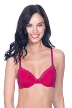 Load image into Gallery viewer, Amante Starry Trail Padded Wired Shimmer Bra - Cerise 26401
