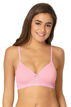 Load image into Gallery viewer, Amante Lace Padded Non-Wired Moulded Push Up Bra - Pastel L 71401
