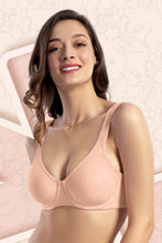 Load image into Gallery viewer, Amante Non-Padded Wired Lace Minimiser Bra - Impatiens Pink 71801
