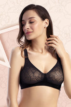 Load image into Gallery viewer, Amante Non-Padded Non-Wired Lace Minimiser Bra - Black 71901
