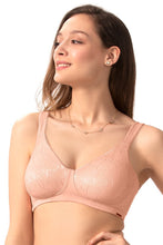 Load image into Gallery viewer, Amante Non-Padded Non-Wired Lace Minimiser Bra - Impatiens Pink 71901
