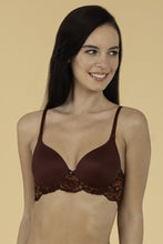 Load image into Gallery viewer, Amante Lace Legacy Padded Wired Full Cover T-Shirt Bra - Burgundy Wine 73801
