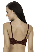 Load image into Gallery viewer, Amante Lace Legacy Padded Wired Full Cover T-Shirt Bra - Burgundy Wine 73801
