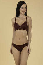 Load image into Gallery viewer, Amante Lace Legacy Padded Wired Full Cover T-Shirt Bra - Burgundy Wine 73801
