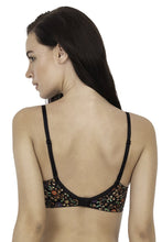 Load image into Gallery viewer, Amante Brocade Beauty Smooth Padded Non-Wired Printed T-shirt Bra - Black 74101
