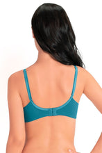 Load image into Gallery viewer, Amante Signature Cotton Padded Wired Bra - Tile Blue 72501
