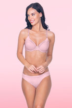 Load image into Gallery viewer, Amante Satin Edge Bikini Panty - Dawn Light Pink 10107
