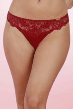 Load image into Gallery viewer, Amante Lace Lift Thong - Tango Red 73301
