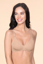 Load image into Gallery viewer, Amante Fresh Aloe Finish Cotton Non-Padded Non-Wired Bra - Sandalwood 10420
