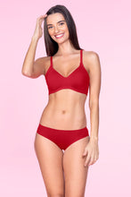 Load image into Gallery viewer, Amante Fresh Aloe Finish Cotton Non-Padded Non-Wired Bra - Tiger Lily 10420
