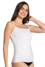 Load image into Gallery viewer, Amante Modal Lace Camisole - White 82801
