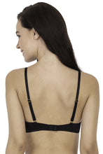 Load image into Gallery viewer, Amante Heritage Rose Padded Wired Printed Full Cover T Shirt Bra - Black 74001
