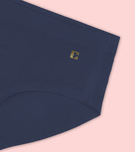Load image into Gallery viewer, Enamor IP02 Innovations Invisi, Fit Flex, No Visible Panty Lines, All Day Comfort, Mid Waist Brief Panty for Women - Breathable Lightweight Fabric, Antimicrobial with Stain Release, Bonded Free Cut, Regular Coverage -  Pack of 1 (Navy)
