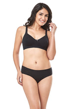 Load image into Gallery viewer, Amante Cotton Non-Padded Non-Wired True Support Bra - Black
