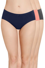 Load image into Gallery viewer, Amante Inner Elastic Solid Mid Rise Hipster Panties (Pack of 3) 43005
