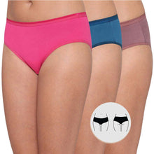 Load image into Gallery viewer, Wacoal Cotton Mid Waist Medium Coverage Everyday Wear Pack of 3  Hipster Panty PI03H04
