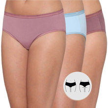 Load image into Gallery viewer, Wacoal Cotton Mid Waist Medium Coverage Everyday Wear Pack of 3  Hipster Panty PI03H04

