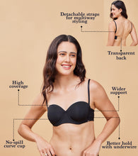 Load image into Gallery viewer, Enamor F132 Strapless Transparent Back Bra for Women - Padded, Wired and High-Coverage
