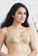 Load image into Gallery viewer, Amante every de Lace Contour Non-Padded Non-Wired Full Cover Bra - Sandalwood
