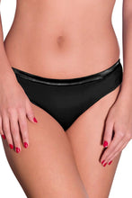 Load image into Gallery viewer, Amante Satin Edge Bikini Panty - Black 10103
