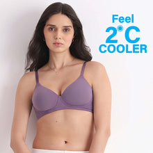 Load image into Gallery viewer, Wacoal Cool Comfort  Padded Non-wired 3/4th Cup Everyday Wear T-shirt Bra -Purple BI05H02
