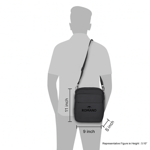 Romano nx Sling Bag for Men & Women – Multi-Functional Travel Crossbody with Adjustable Strap, YKK Zipper & Bar-Tacked Reinforcement – 11x9x5 Inches