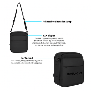Romano nx Sling Bag for Men & Women – Multi-Functional Travel Crossbody with Adjustable Strap, YKK Zipper & Bar-Tacked Reinforcement – 11x9x5 Inches